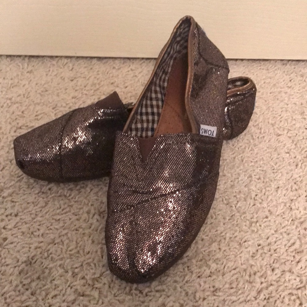 Woman’s Bronze Glitter TOMS